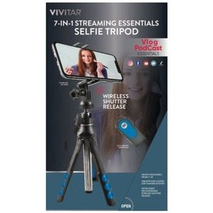 Vivitar 7-in-1 Streaming Selfie Tripod Selfie Stick + Wireless Remote